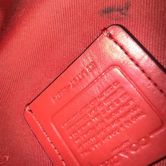 Coach rare pink Leather shoulder bag with Crossbody strap EUC - Picture 7 of 7